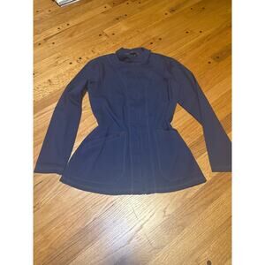 Dickies Jacket Womens Small Blue Full Zip Mock Neck Casual Lightweight Workwear